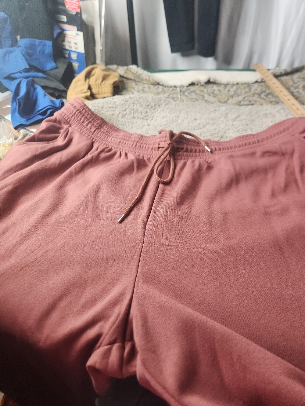 Women's High-Rise Tapered Ankle Fleece Joggers - Ava & Viv Mauve 3X - Picture 3 of 13